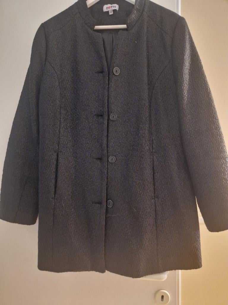 Zwarte jas Dotts maat 48, Kleding | Dames, Ophalen of Verzenden, Maat 46/48 (XL) of groter