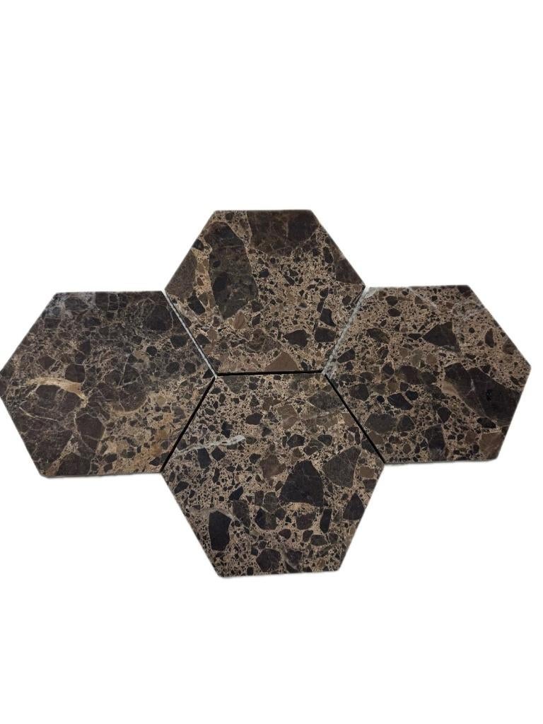 Mozaiek Heaxagon Marron Emperador 150mm gezoet, Doe-het-zelf en Bouw, Ophalen, Nieuw, Minder dan 20 cm, Minder dan 20 cm
