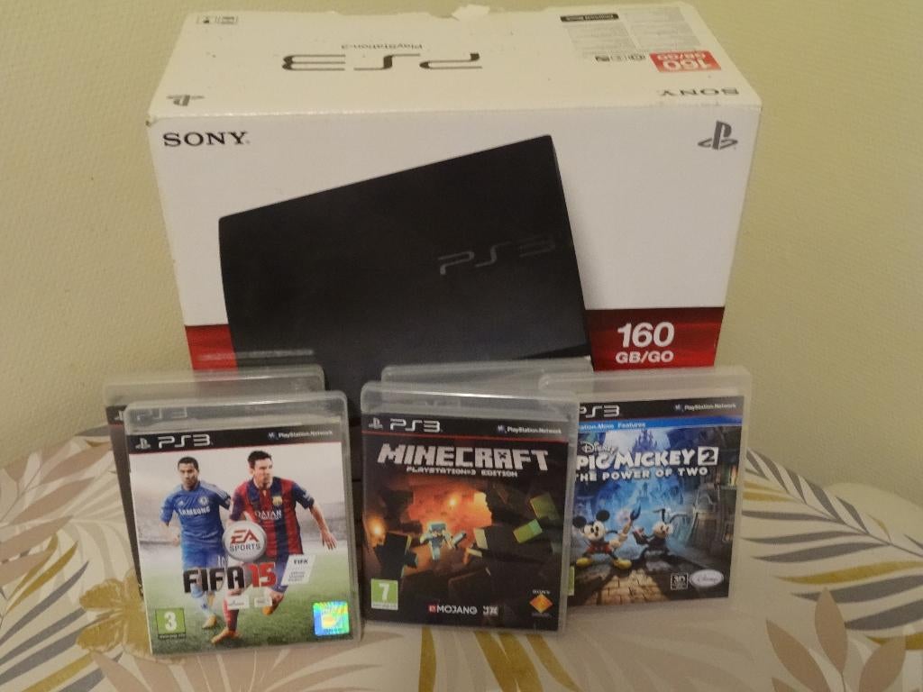 Ps3 playstation +5 games, 2 joueurs, Enlèvement, Utilisé, Un ordinateur