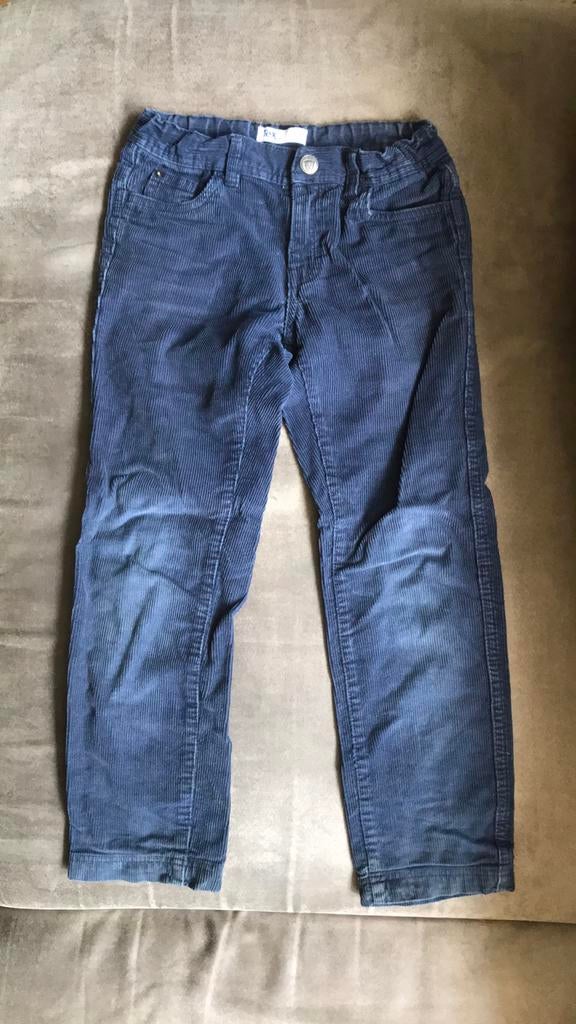 Pantalon velours bleu 5/6 ans, Comme neuf