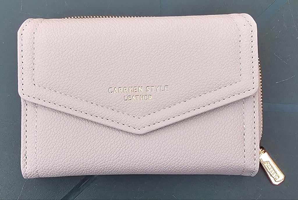 Nouveau portefeuille beige/gris de 15 cm Carrken Kors Style, Neuf, Cuir, Enlèvement ou Envoi, Beige