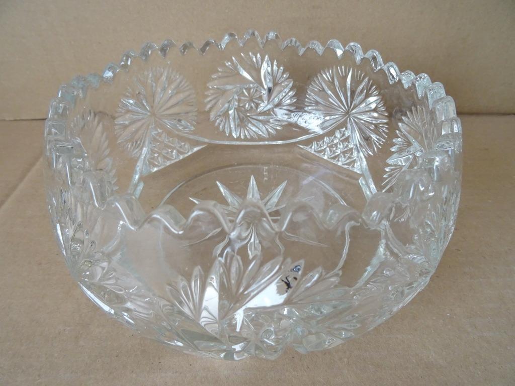 Bol en cristal vintage bol en cristal diamètre 19cm 1950, Enlèvement ou Envoi, Rond, Utilisé, Autres matériaux