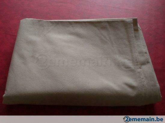 1 Drap beige Ancien. 1m20 X 2m87., Enlèvement ou Envoi