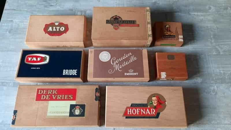 Sigarenkistjes, Verzamelen, Ophalen of Verzenden, Gebruikt, Tabaksdoos of Verpakking