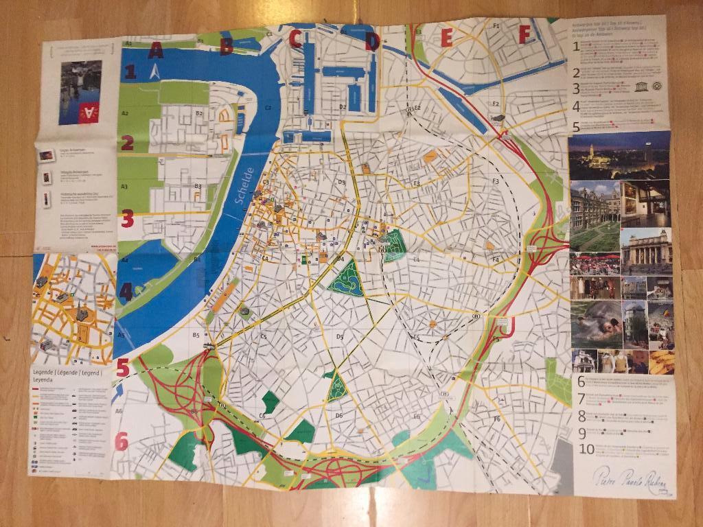 Oud stratenplan Antwerpen, Boeken, Ophalen of Verzenden, 1800 tot 2000, België, Landkaart