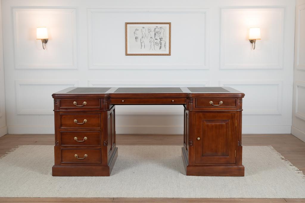 Klassiek Engels bureau 180x90 partnerdesk (NIEUW), Ophalen of Verzenden, Nieuw