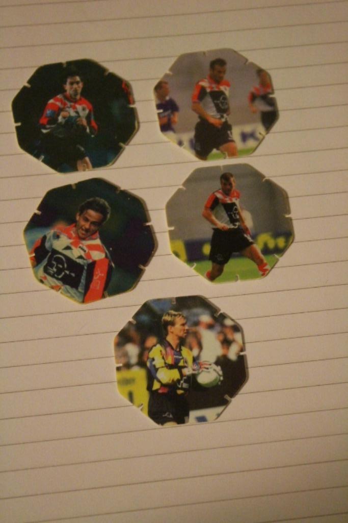 5x Flippo: RWDM - Molenbeek - Voetbal - jaren 90 - flippos, Verzamelen, Flippo's, Ophalen of Verzenden, Losse flippo's