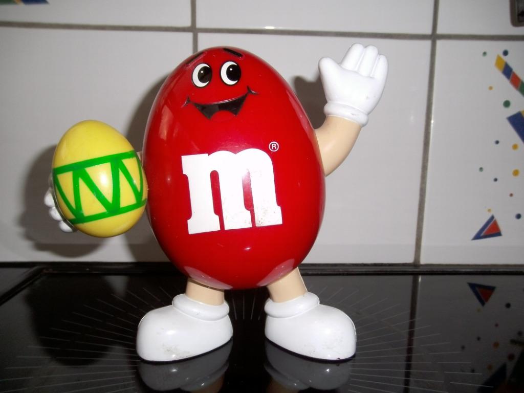 2 M&M dispensers met 'registered trademark', rood en groen, Collections, Marques & Objets publicitaires, Utilisé, Autres types