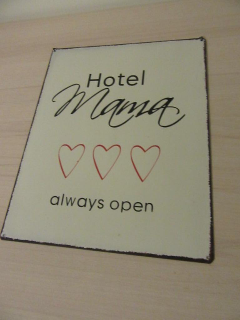 Bordje ijzer 'Hotel Mama always open' - tekstbord, Ophalen of Verzenden, Nieuw