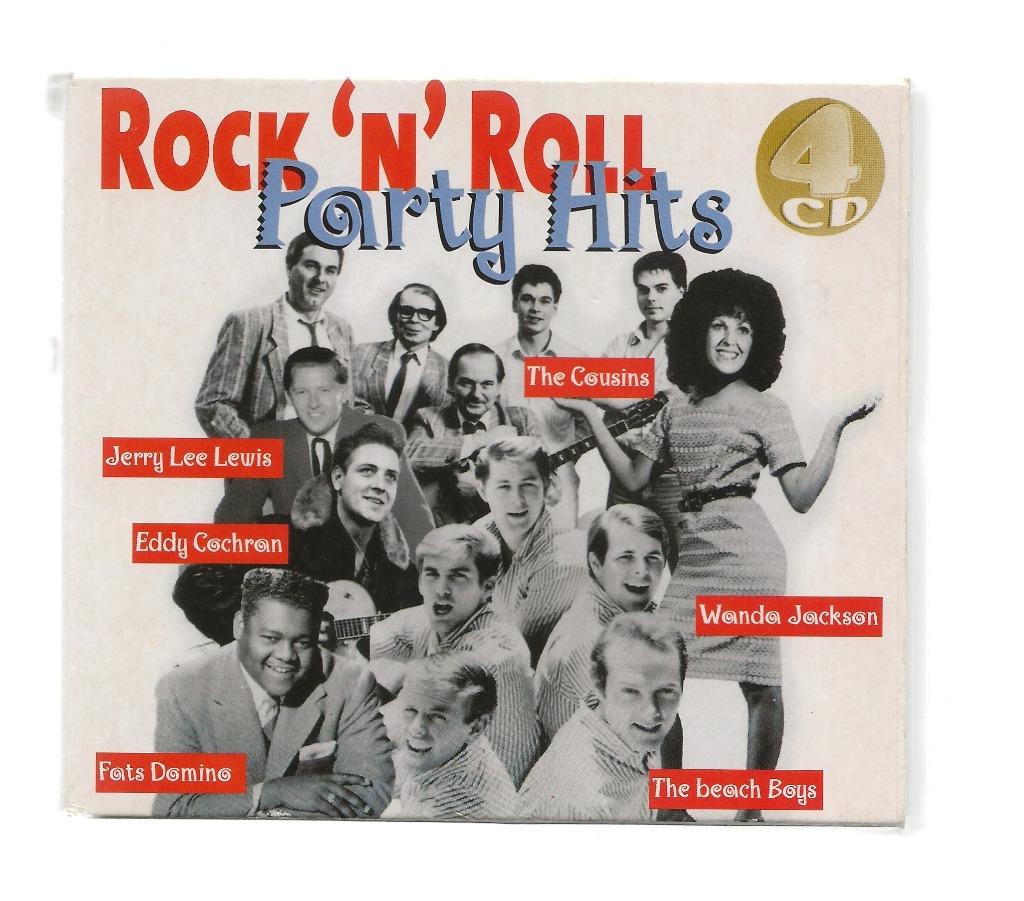 4 cdbox Rock'n roll party hits, CD & DVD, CD | Rock, Utilisé, Enlèvement ou Envoi