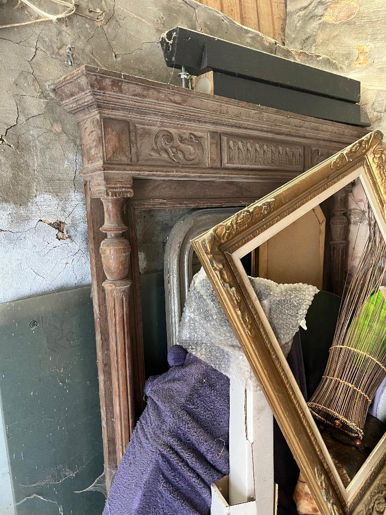 Grand cadre en bois ancien., Enlèvement