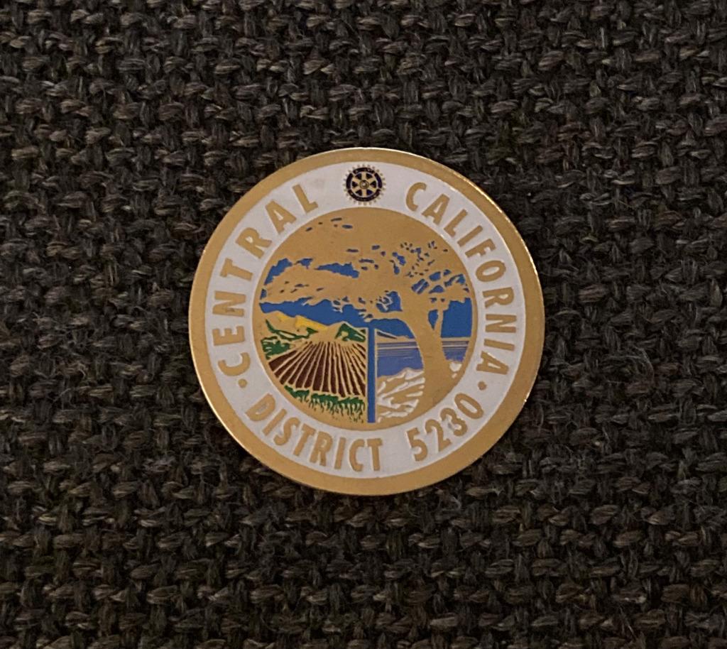 PIN - CENTRAL CALIFORNIA - ROTARY DISTRICT 5230, Collections, Envoi, Utilisé, Autres sujets/thèmes, Insigne ou Pin's