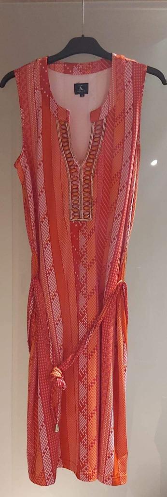 Robe K-Design Q101 Rouge-Rose avec perles, Rouge, K-design, Comme neuf, Envoi