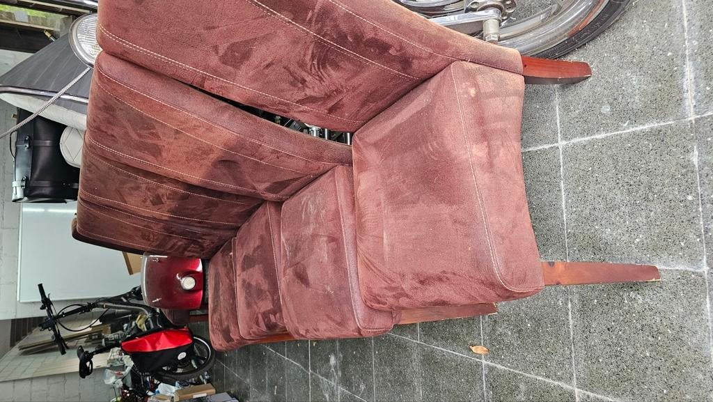 6 luxe stoelen in daim, Huis en Inrichting, Stoelen, Ophalen, Gebruikt