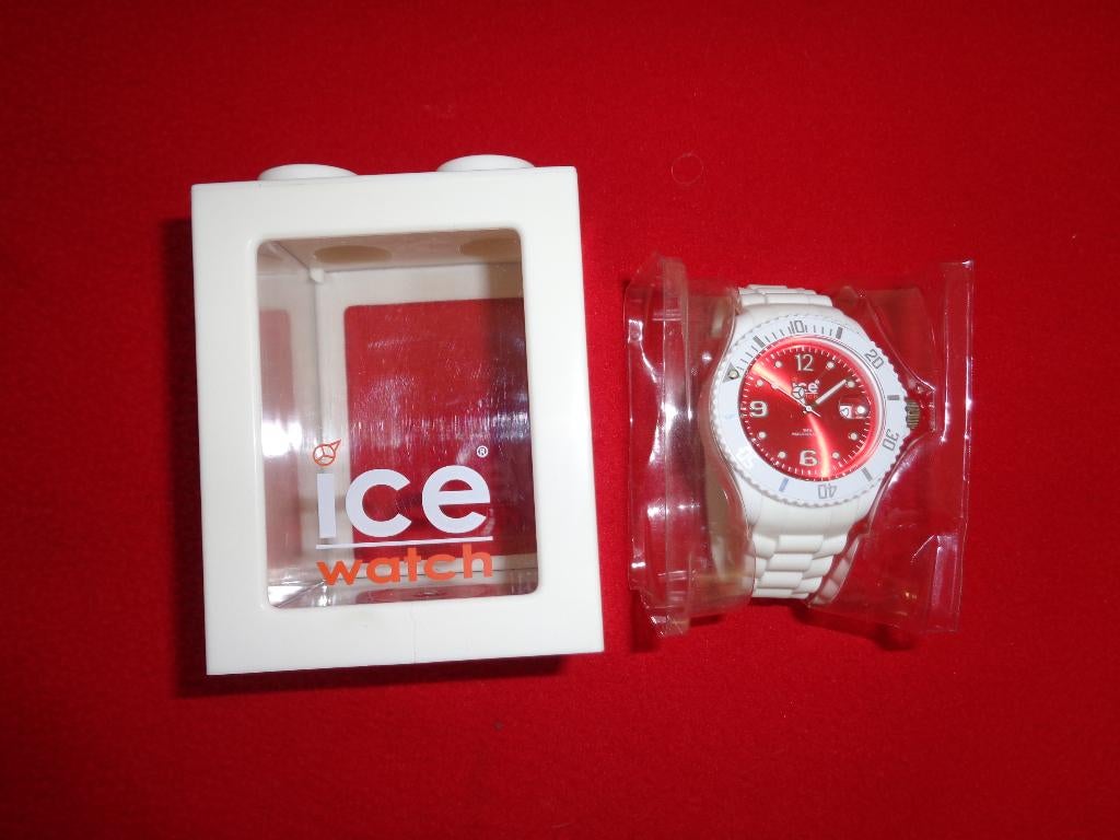Montre blanche / rouge ICE-WATCH., Envoi, Comme neuf, Autres types