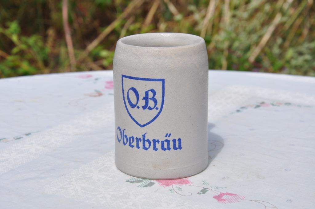 chope en grès o.b oberbrau, Enlèvement ou Envoi, Utilisé, Chope(s), Autres marques