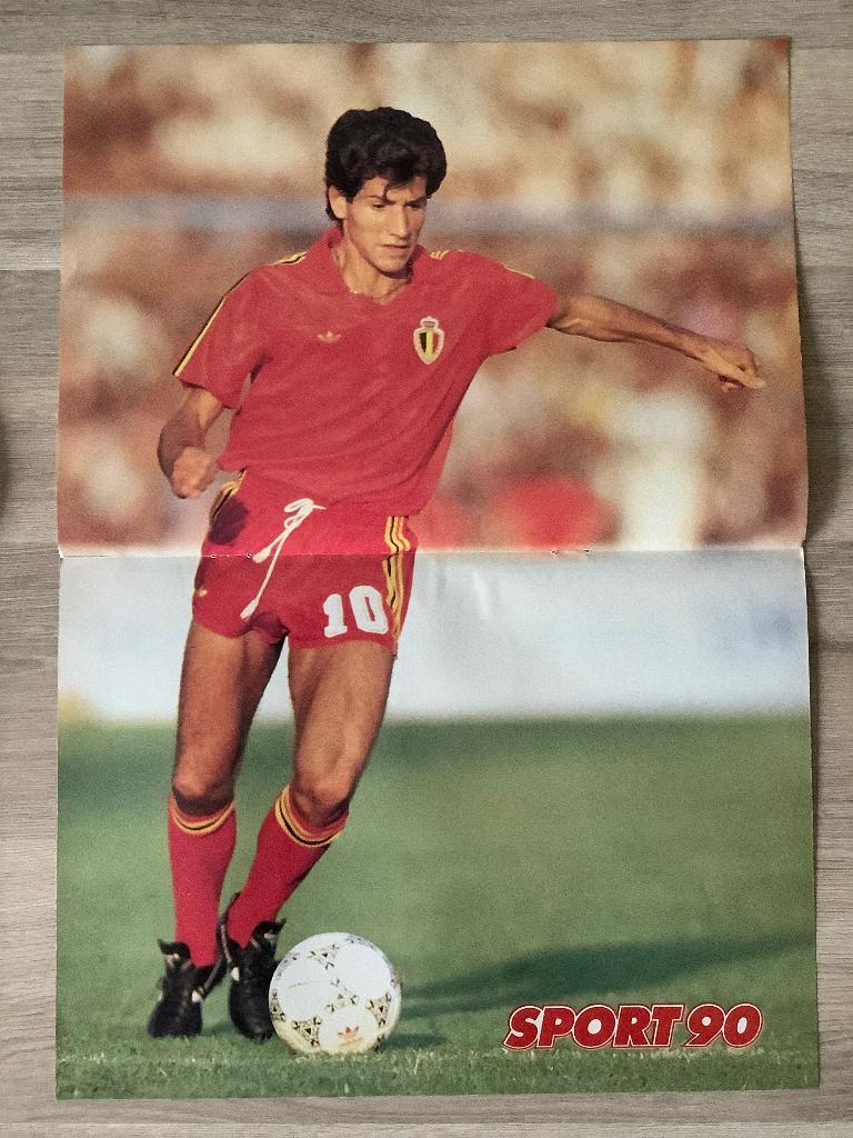 Poster Enzo Scifo bij Rode Duivels, Ophalen of Verzenden, Zo goed als nieuw, Poster, Plaatje of Sticker