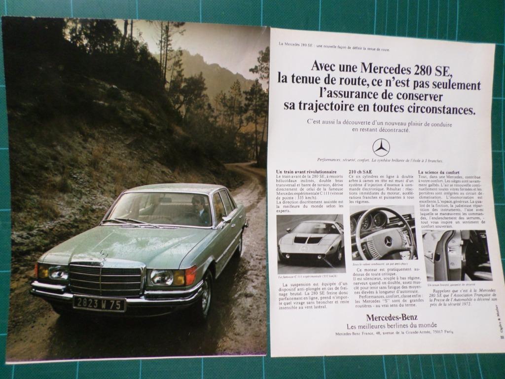 Mercedes-Benz - publicité papier - 1973, Verzamelen, Merken en Reclamevoorwerpen, Ophalen of Verzenden, Gebruikt, Overige typen