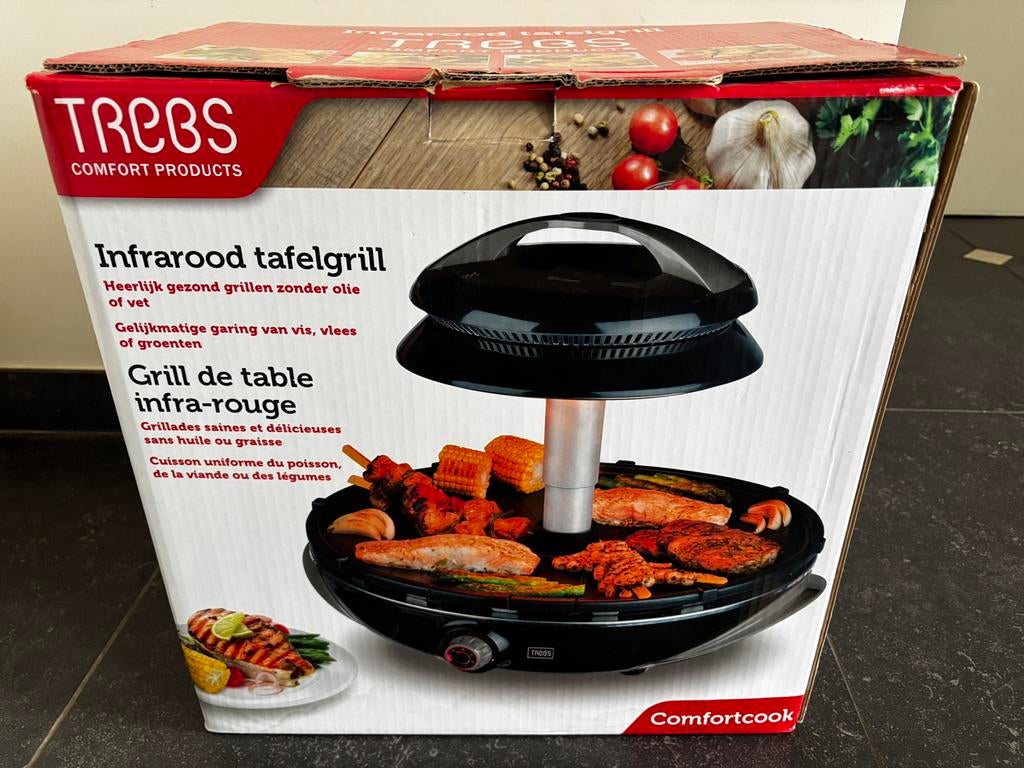 Grill de table infrarouge Trebs 1200W – comme neuf, Electroménager, Enlèvement, Comme neuf