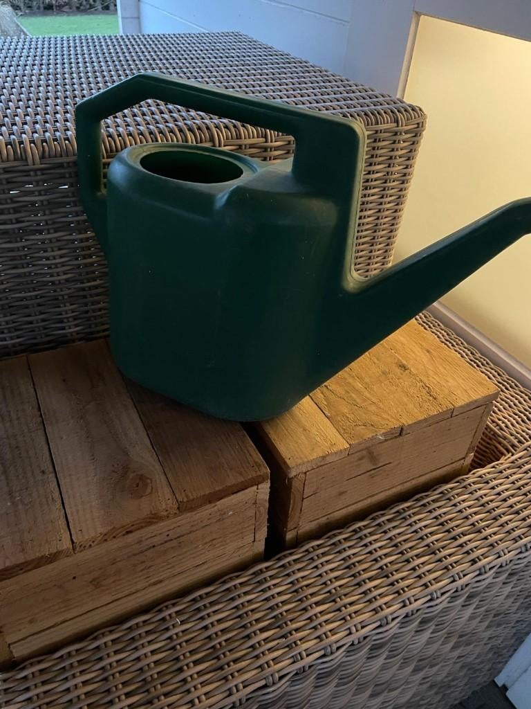 Groene gieter – retro model – decoratief & bruikbaar, Ophalen, Gebruikt, Overige soorten
