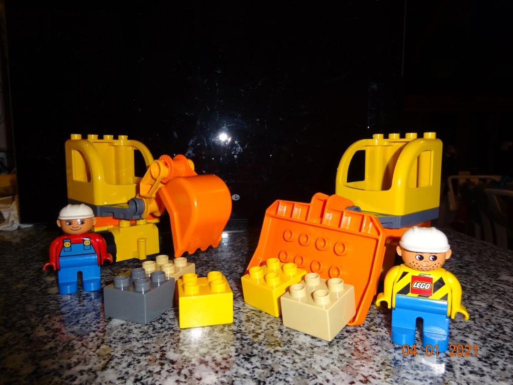 duplo, 2 RUPSBAND GRAAFMACHINE met werkmannen, Ophalen of Verzenden, Duplo