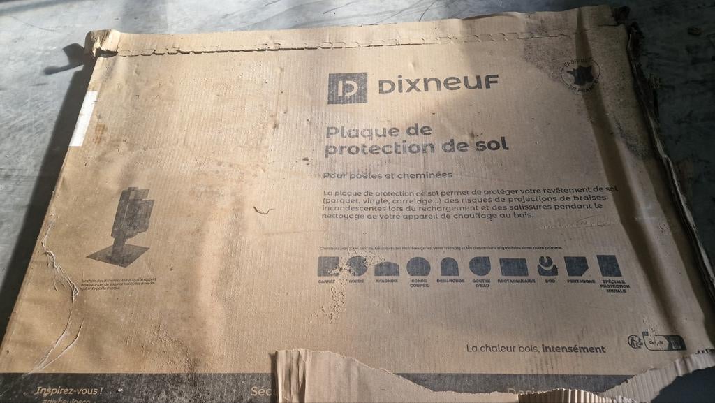 Plaque de protection acier noir  pour Pellets, Enlèvement