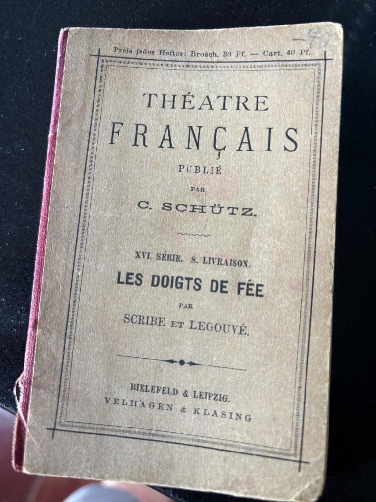 rare livret de théâtre 'Théatre Français', Enlèvement ou Envoi, Utilisé