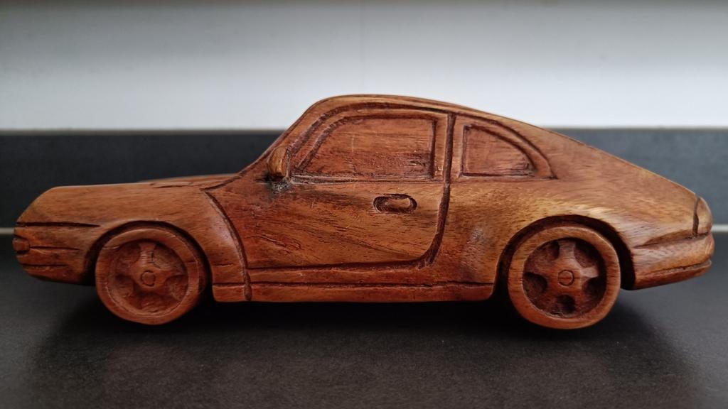 Porsche 911 en bois., Enlèvement ou Envoi, Utilisé, Voiture, Autres marques