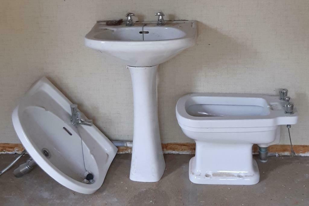 lavabo bidet prima staat, Ophalen, Gebruikt, Bad