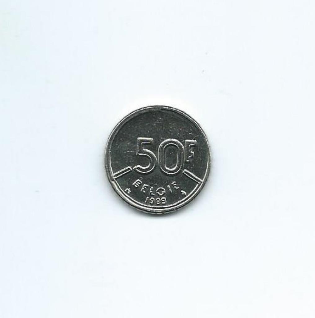 België, 50 Frank 1989 VL., Enlèvement ou Envoi, Autre, Monnaie en vrac