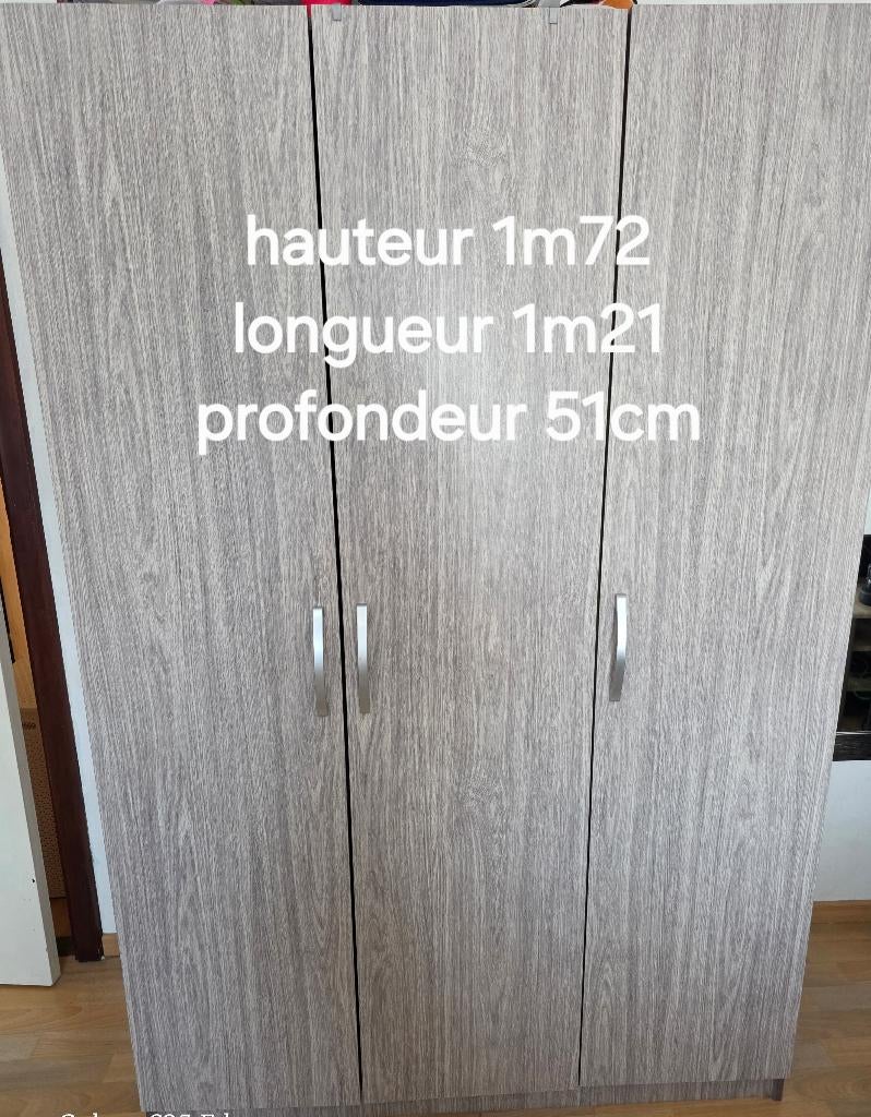 Garde robe, Avec tablette(s), Comme neuf, 100 à 150 cm, Moderne