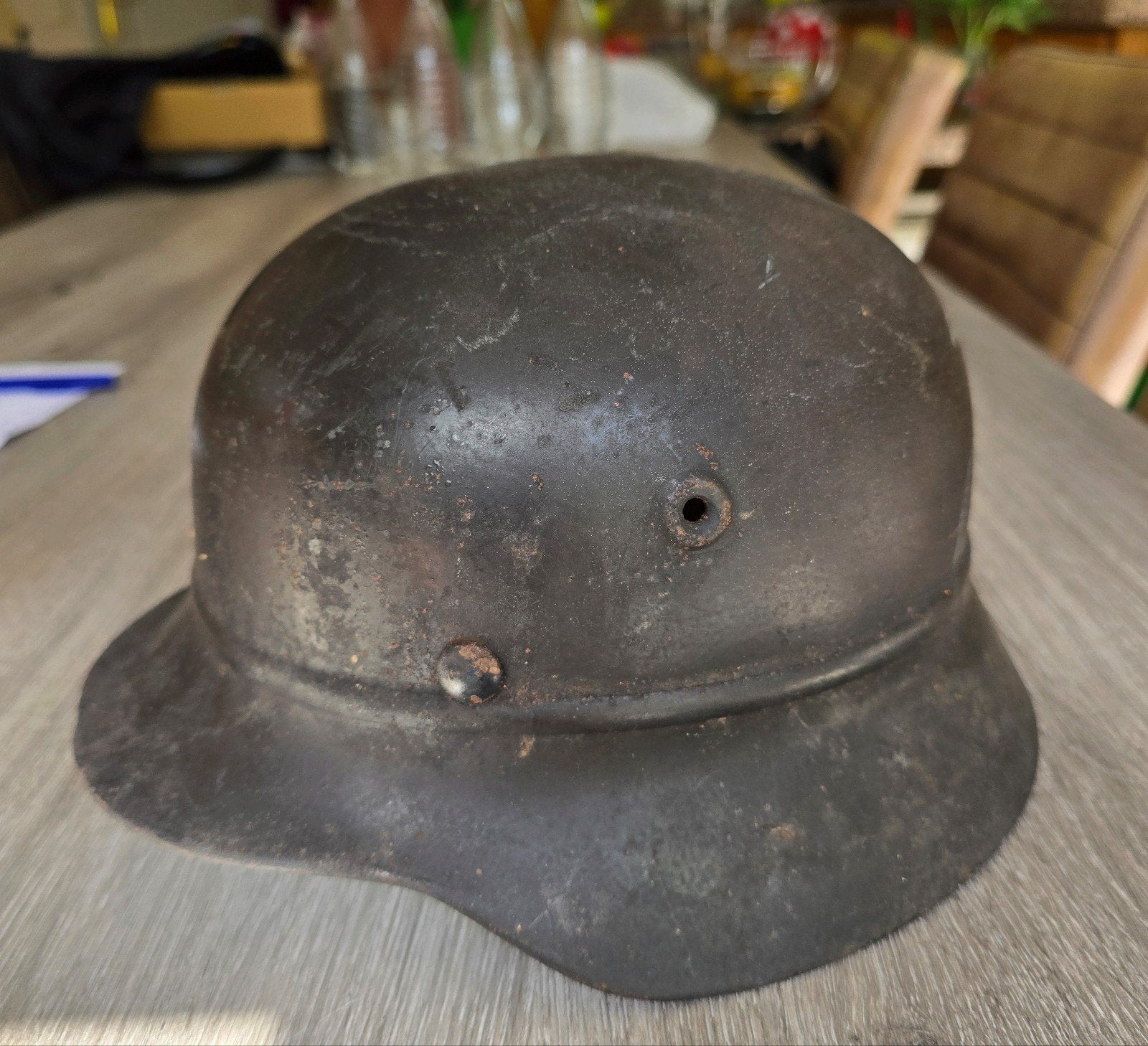 Duitse helm wo2, Verzamelen, Ophalen of Verzenden