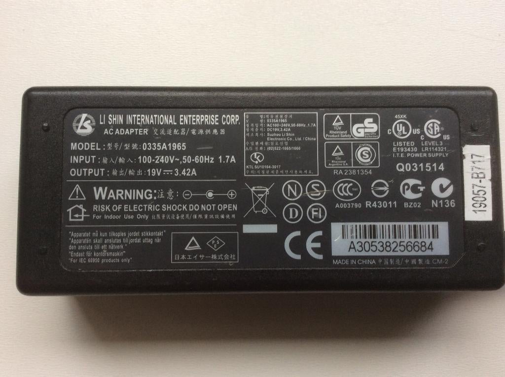 Chargeur universel ordinateurportable Li Shin 65W 19V 3,42 A, Enlèvement ou Envoi, Utilisé, Li Shin