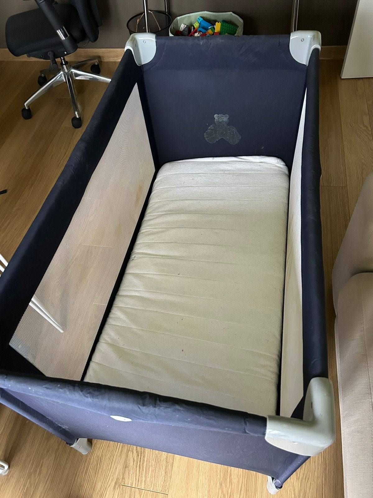 Opplooibaar kinderbed met matras, Ophalen, Gebruikt, Matras