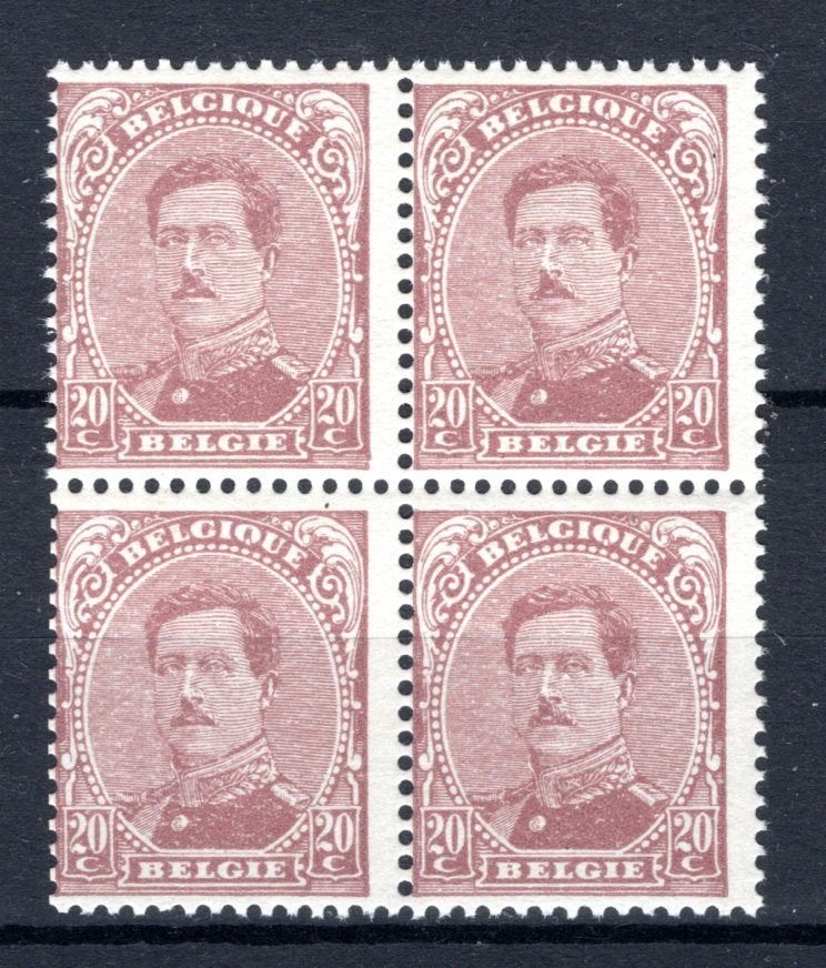 140C MNH TYPE IV 1922 - Z.M. Koning Albert 1 (4 stuks), Verzenden, Postfris, Postfris