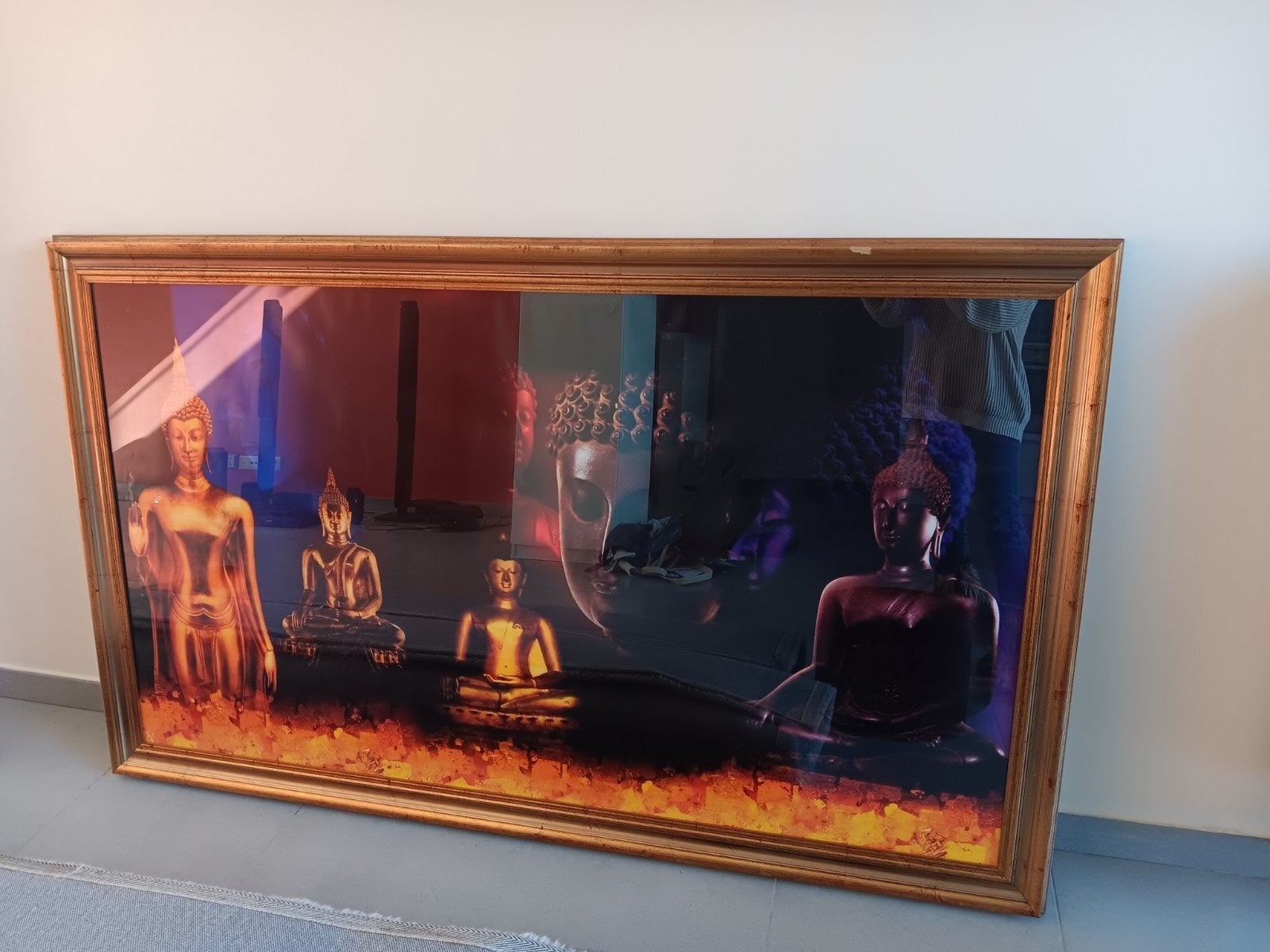 prachtige gouden kader met boeddha's, Ophalen