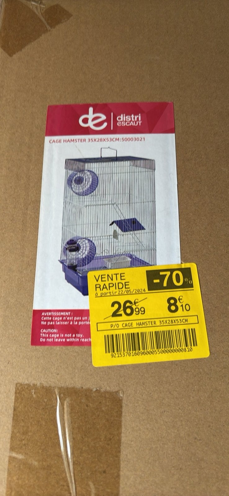 Cage hamster, Ophalen, Zo goed als nieuw