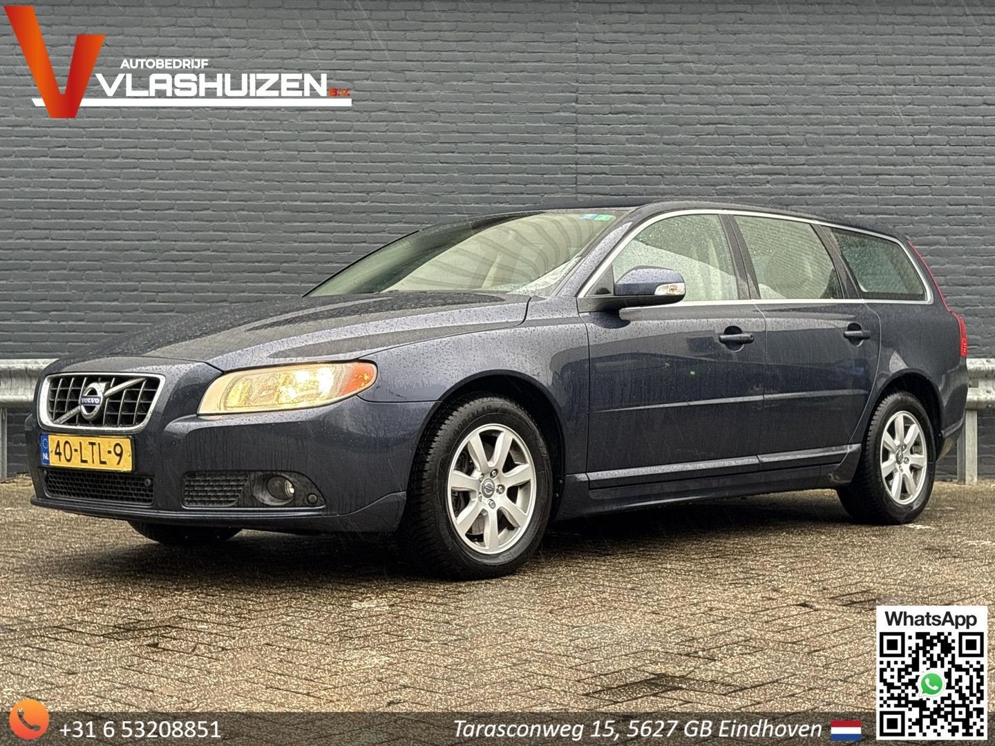 Volvo V70 2.0 D3 Kinetic Automaat | Leder | Climate | Cruise, Autos, Volvo, Entreprise, V70, ABS, Airbags, Alarme, Ordinateur de bord