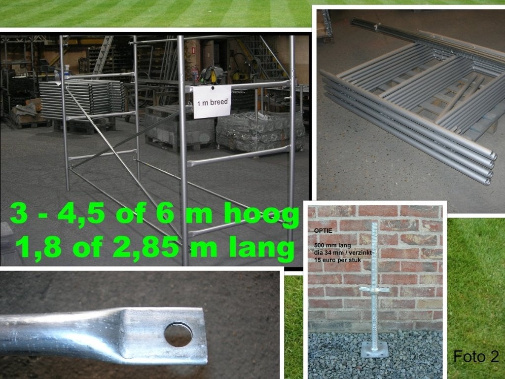 NIEUWE steigers 3 - 4,5 of 6 m hoog - 2,50 of 2,85m L x 1m B, Enlèvement, Neuf