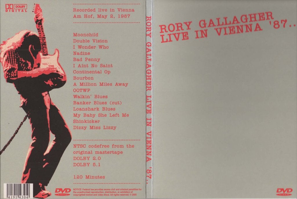 DVD - Rory GALLAGHER - LIVE IN VIENNA '87, Envoi, Neuf, dans son emballage, Concert