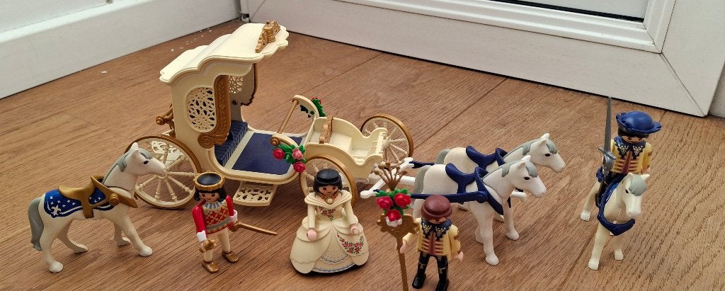 PLAYMOBIL De koets van de koning en de koningin, Ophalen, Gebruikt, Complete set, Fantasy