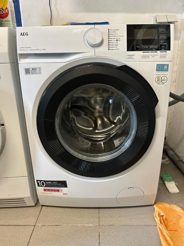 Wasmachine AEG en droogkast, Electroménager, Lave-linges séchants, Comme neuf, Enlèvement