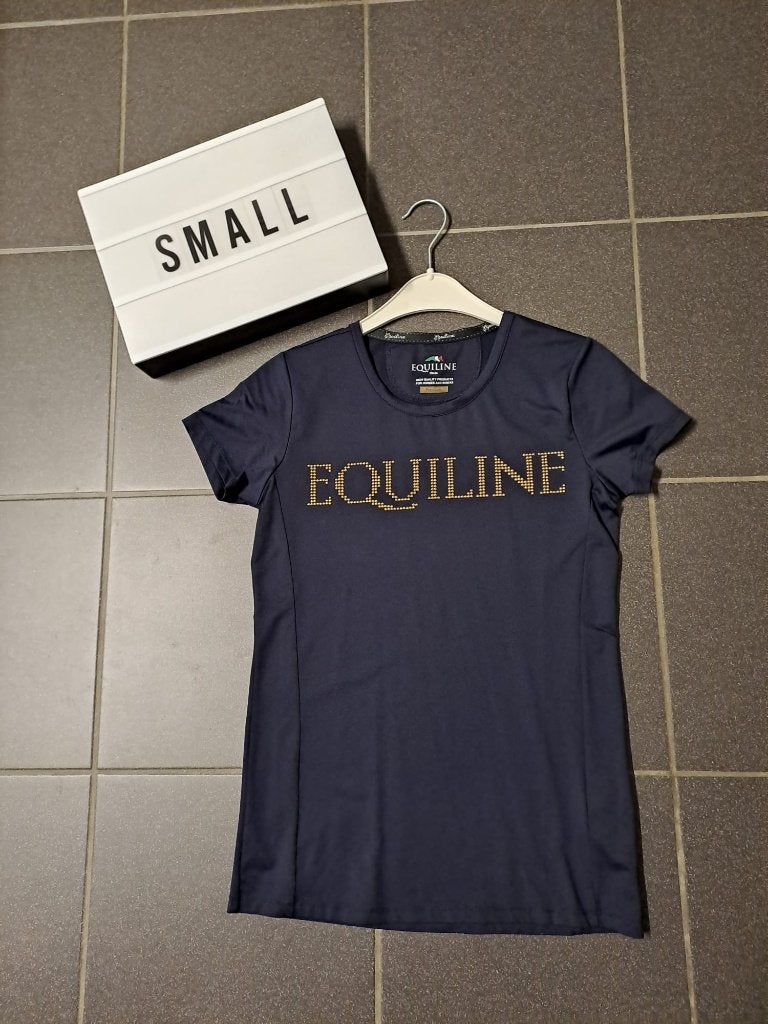 T-shirt Equiline, Dieren en Toebehoren, Paardrijkleding, Ophalen, Zo goed als nieuw, Blauw, Bovenkleding