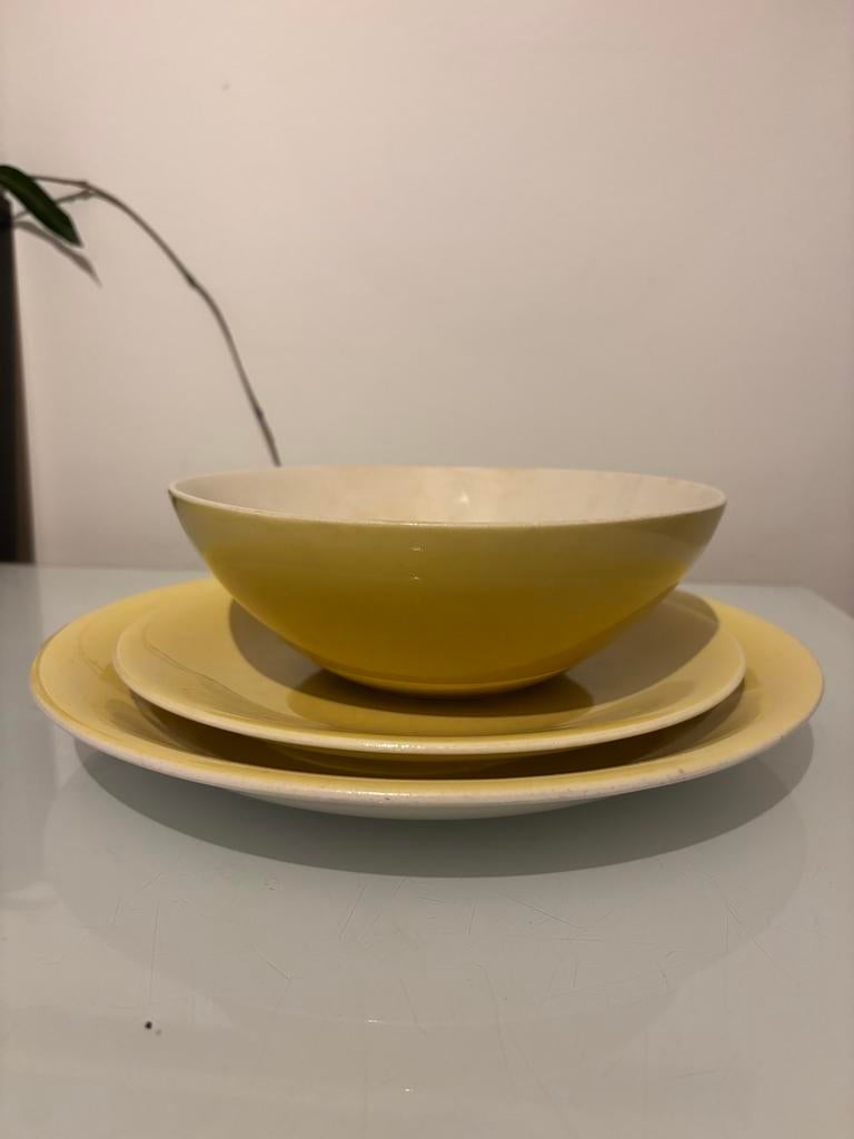 Villeroy&Boch set 3 stuks geel!, Huis en Inrichting, Gebruikt, Overige typen, Ophalen of Verzenden, Effen