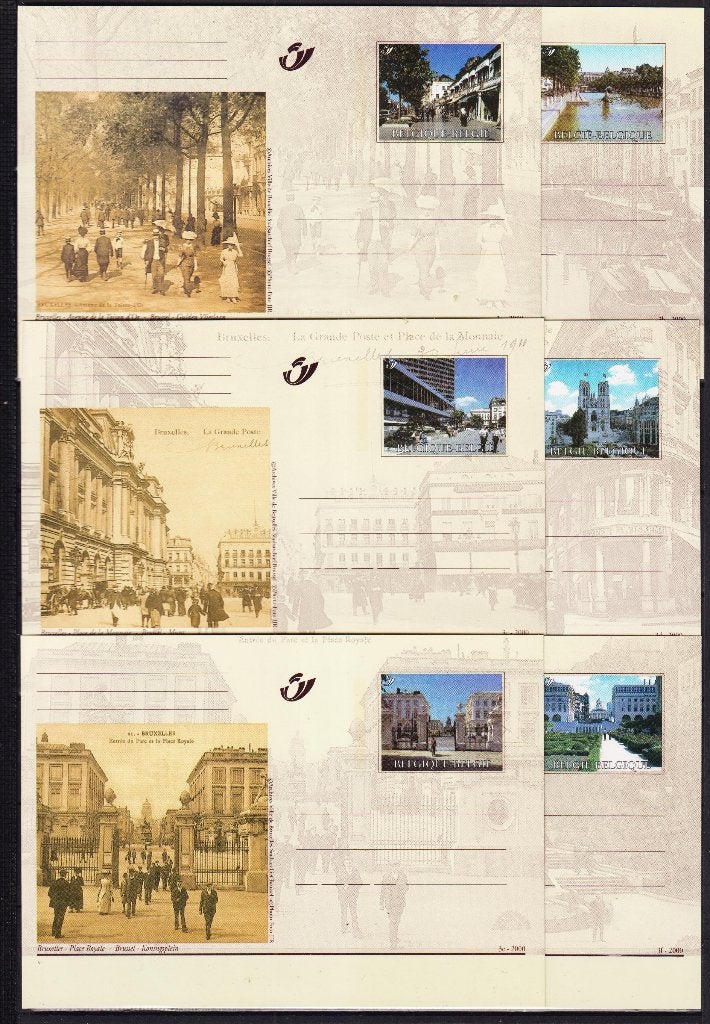 Belgique 2000 Cartes postales illustrées BK79-BK84 **, Envoi, Non oblitéré, Neuf