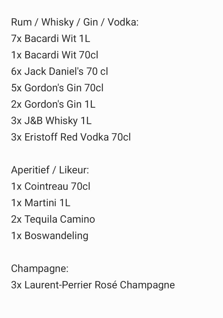 lot sterke drank, likeuren ,apero en champagne, Divers, Produits alimentaires, Enlèvement
