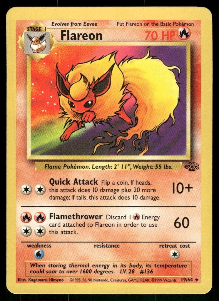 Flareon 19/64 - Jungle (NM), Envoi, Utilisé