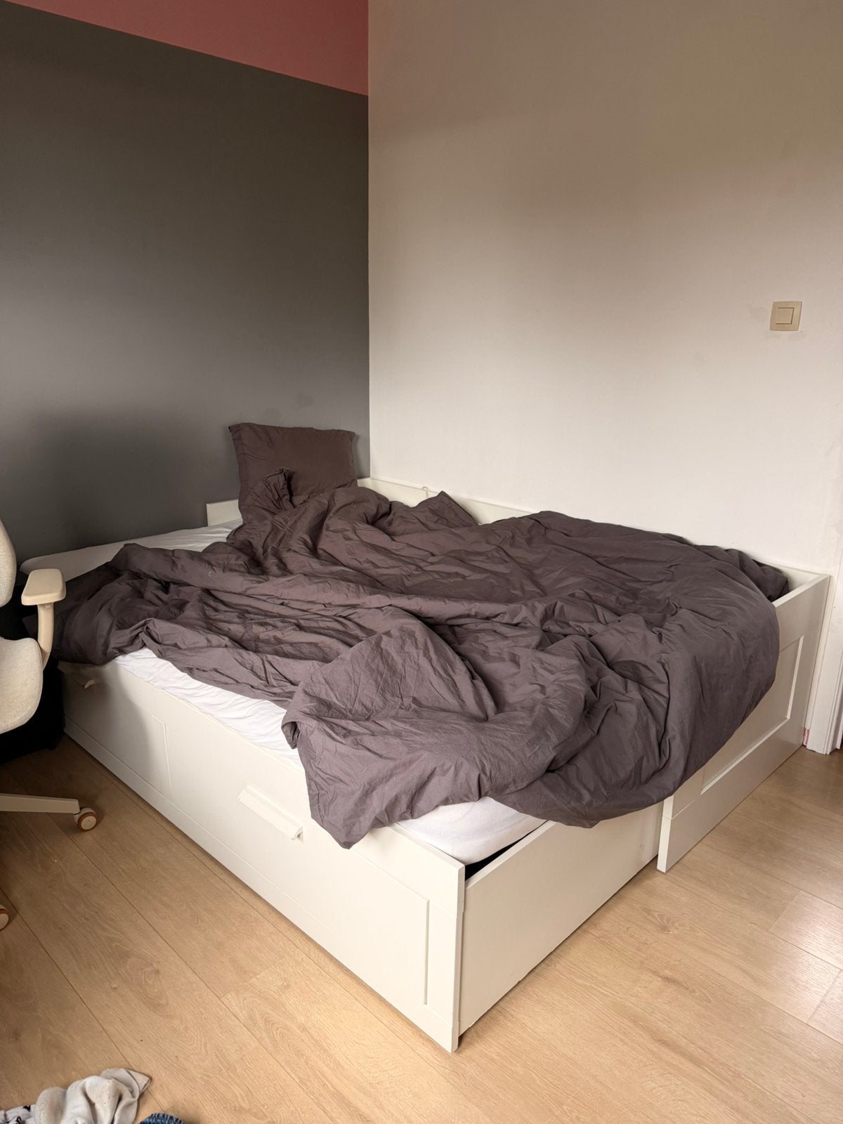 Lit Simple/Double Ikea, Maison & Meubles, Enlèvement, Utilisé, Deux personnes, 160 cm