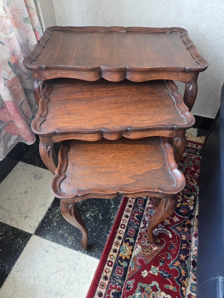 Bijzettafels, Huis en Inrichting, Tafels | Bijzettafels, Ophalen, Gebruikt, Hout, 45 tot 60 cm