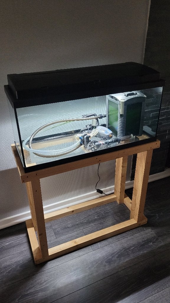 Aquarium Oase 80 Led Zwart/80x36x30cm/86L/Filter/Onderstel, Oase, Aquarium vide, Comme neuf, Enlèvement